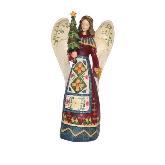 St. Nicholas Square Winterland Collection Angel With Christmas Tree 9 Inch 2009 - Picture 1 of 5